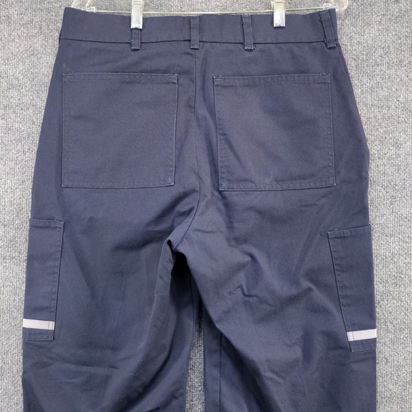FedEx Stan Herman Men's Reflective Uniform Pants Blue Size 34x33 Employee - Picture 2 of 11
